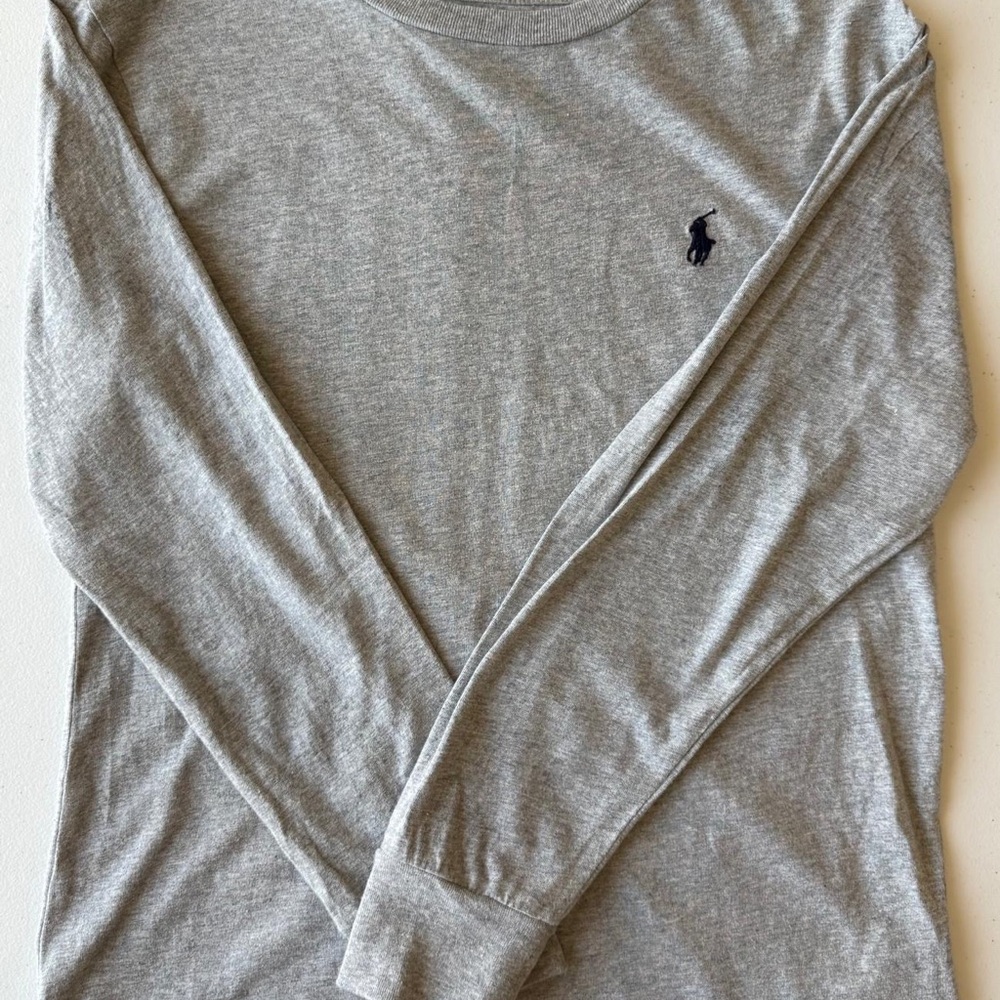 Polo by Ralph Lauren Men's Heather Gray Long Sleeve Tee